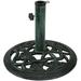 Sunnydaze Rose Blossom Cast Iron Patio Umbrella Base - 16 Diameter - Green