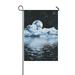 MYPOP The Moon Setting Over Clouds And Water Garden Flag 12x18 inches