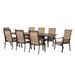 Hanover Brigantine 9-Piece Dining Set with an Expandable Cast-Top Dining Table BRIGDN9PC-EX
