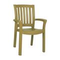 Compamia Sunshine Resin Patio Dining Arm Chair in Teak Brown