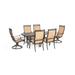 Cambridge Outdoor Legacy 7-Piece Dining Set with Two Swivel Rockers Tan