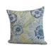 Simply Daisy 16 x 16 zentangle 4 Color Floral Print Outdoor Pillow Blue