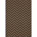 Unique Loom Chevron Indoor/Outdoor Modern Rug Brown/Black 8 x 11 4 Rectangle Geometric Modern Perfect For Patio Deck Garage Entryway