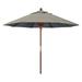 California Umbrella 9 ft. Sunbrella Marenti Wood Market Umbrella