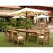 Teak Dining Set:8 Seater 9 Pc - 94 Double Extension Oval Table and 8 Giva Arm / Captain Chairs Outdoor Patio Grade-A Teak Wood WholesaleTeak #WMDSGVf