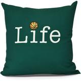 Life + Ball Word Print Outdoor Pillow