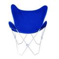 CC Outdoor Living 35 Retro Style Outdoor Patio Butterfly Chair with Royal Blue Cotton Duck Fabric