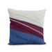 Simply Daisy 18 x 18 Boat Bow Wood Geometric Print Outdoor Pillow Royal Blue
