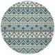 SAFAVIEH Veranda Luwig Southwestern Indoor/Outdoor Area Rug 6 7 x 6 7 Round Turquoise/Blue