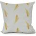 Feather Stripe Floral Print Outdoor Pillow