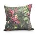Simply Daisy 18 x 18 Blossoming Still Red Floral Print Decorative Outdoor Throw Pillow
