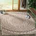 SAFAVIEH Courtyard Josiah Floral Medallion Indoor/Outdoor Area Rug 2 7 x 5 Light Beige/Light Brown