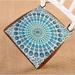 GCKG Indian Mandala Blue Peacock Chair Pad Seat Cushion Chair Cushion Floor Cushion with Breathable Memory Inner Cushion and Ties Two Sides Printing 16x16 inches