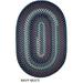 Rhody Rug Jamestown Indoor/Outdoor Braided Area Rug Navy 3 x 5 Oval Reversible 3 x 5 Indoor Oval