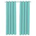 Jordan Manufacturing 54 x 84 Ocean Aqua Stripe Grommet Semi-sheer Outdoor Curtain Panel (2 Pack)