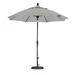 California Umbrella 9 ft. Round Aluminum Pole Fiberglass Rib Market Umbrella - Crank Lift & Collar Black Tilt Sunbrella Granite