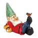 Zingz & Thingz Lazy Gnome Solar Lighted Outdoor Garden Statue - 11.75 - Red and Blue