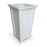 Mayne Lakeland 28 x 16 x 16 Self-Watering Polyethylene Planter - White