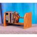 Solid Oak 1 Row Dowel CD Rack