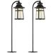 John Timberland Clement 26 1/4 H Black LED Landscape Path Lights Set of 2