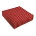 Humble and Haute Sunbrella Red Gold Stripe Indoor/ Outdoor Deep Seating Cushion by Humble + Haute 29 in w x 27 in d