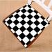 GCKG Checkered Chair Cushion Black White Checkered Pattern Chair Pad Seat Cushion Chair Cushion Floor Cushion with Breathable Memory Inner Cushion and Ties Two Sides Printing 16x16 inch