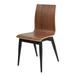 KARMAS PRODUCT Wood Indoor/Outdoor Dining Chairs with Metal Legs 2 PC Restaurant Bistro Cafe Side Chairs Wood Backrest