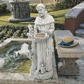 Design Toscano Nature s Nurturer Saint Francis Garden Statue Birdfeeder Large 37 Inch Polyresin Antique Stone