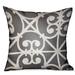 Plutus Brands Abalone Truffle Gray Chevron Luxury Outdoor/Indoor Throw Pillow