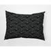 Simply Daisy 14 x 20 Fan Dance Black Geometric Print Decorative Outdoor Throw Pillow