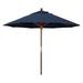 California Umbrella 9 ft. Sunbrella Marenti Wood Market Umbrella