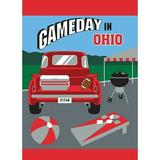 Magnolia Garden Flags 1454 13 x 18 in. Game Day in Ohio Garden Flag - Red & Grey