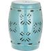 Safavieh Sakura Floral Indoor/Outdoor Garden Patio Stool Light Blue