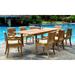Teak Dining Set:8 Seater 9 Pc - 117 Double Extension Rectangle Table 8 Giva Arm / Captain Chairs Outdoor Patio Grade-A Teak Wood WholesaleTeak #WMDSGVe