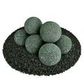 Slate Green Speckled Ceramic Fire Balls | 5 Set of 8