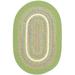 Rhody Rug Kid s Place Indoor/Outdoor Braided Area Rug Lime 4 x 6 Oval Reversible 4 x 6 Outdoor Indoor Oval Casual