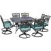 Cambridge Seasons 9 Pcs Aluminum Outdoor Dining Set Blue