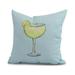 Simply Daisy 20 x 20 Margarita Plain Geometric Print Outdoor Pillow Pale Blue