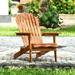 Patiojoy Outdoor Foldable Adirondack Chair Patio Recliner Eucalyptus Wood