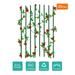 Ecostake Garden Stakes 0.2â€�Dia 2-Ft for Climbing Plants Supports Pole 20 Pack Rust-free Plant Sticks Fence Post Dark green