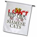 3dRose I Cant Keep Calm Siamese Cats - Garden Flag 12 by 18-inch