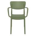 Siesta Loft Outdoor Dining Arm Chair - Olive Green - set of 2