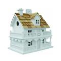 Home Bazaar HB-6102PHWS Hand Crafted Outdoor Novelty Cottage Birdhouse White