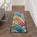 Nourison Aloha Indoor/Outdoor Tropical Botanical Multicolor 2 3 x 8 Area Rug (8 x Runner)