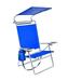 Deluxe 4 Reclining Positions Lightweight High Aluminum Beach Chair with Canopy Shade for Adults Drink Holder Storage Pouch