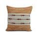 Simply Daisy 20 x 20 Oar Stripe Center Stripe Print Outdoor Pillow Ivory