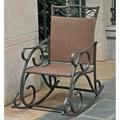 International Caravan Valencia Resin Patio Rocker in Antique Brown