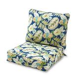 Greendale Home Fashions 2-Piece Marlow Blue Floral Outdoor Deep Seat Cushion Set