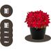 Curtis Wagner Plastics MA-800 Fabric Plant Mat (8 Diameter Walnut Brown 5-Pack) - Round Thick Fabric Plant Coasters - Use as Planter Coaster or Pads for your Arts & Crafts