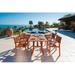 VIFAH Malibu Outdoor 5-piece Wood Patio Dining Set with Stacking Chairs